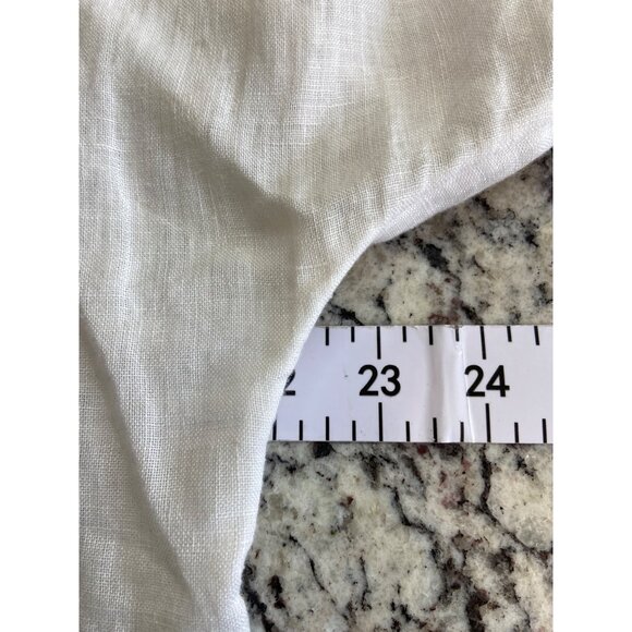 Nic + Zoe White Linen Blouse Women’s S Sheer Lightweight Tunic Top Minimalist - Picture 6 of 9